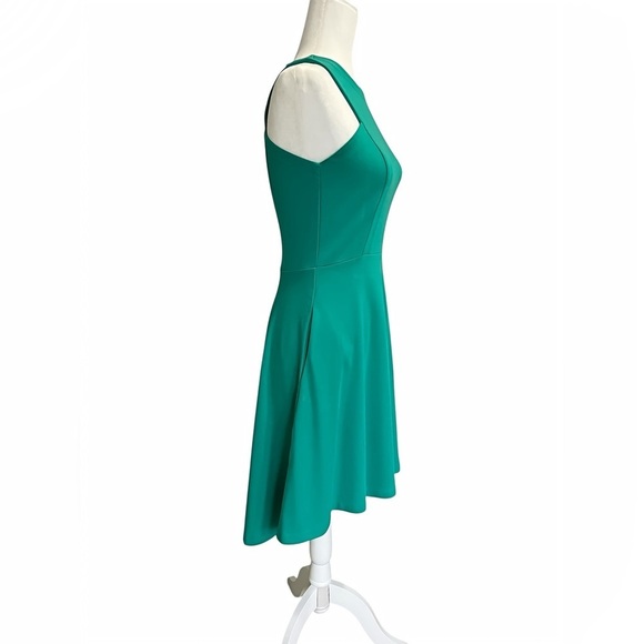Banana Republic Skater Dress Teal Size 0 XS Fit & Flare Sleeveless Pockets - Picture 3 of 10